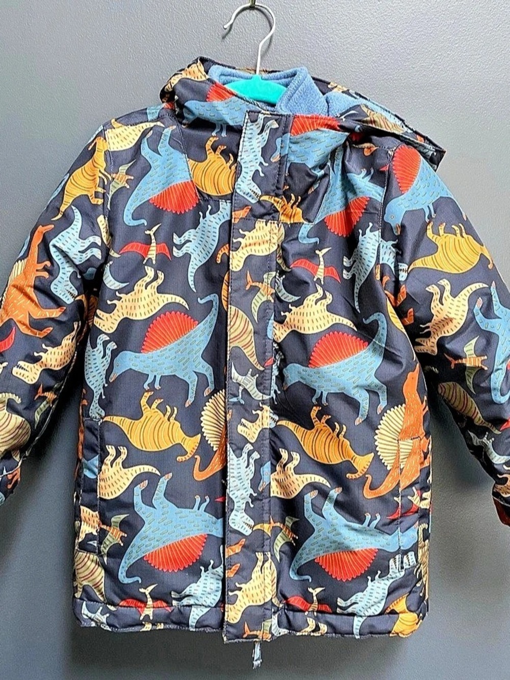 The Children's Place Dinosaur Puffer Winter Jacket and Snow Pants Set